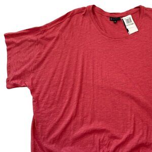 Bobeau Womens Plus Calla Dolman Sleeve Cropped T-Shirt Marsala Size 1X Curvy Top